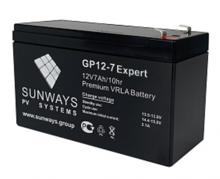 Аккумуляторная батарея SUNWAYS GP12-7 Expert купить в Москве